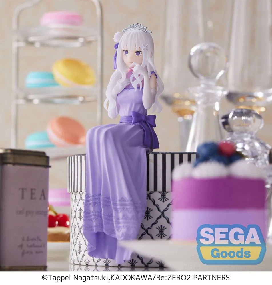 Re:Zero - Starting Life in Another World: Lost in Memories PM Perching PVC Statue Emilia (Dressed-Up Party) 14 cm
